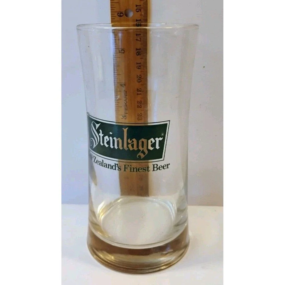 Vintage Steinlager Beer Glasses New Zealand’s Finest Hourglass Pilsner Set of 2